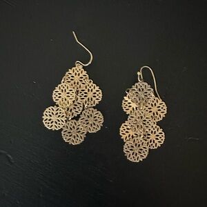 Lia Sophie chime drop gold light weight earrings.